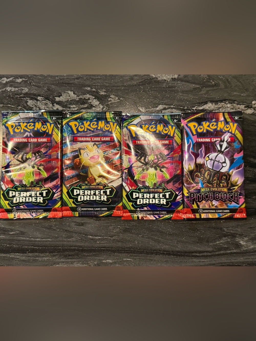 Pokemon Perfect Order Booster Packs and pitch black